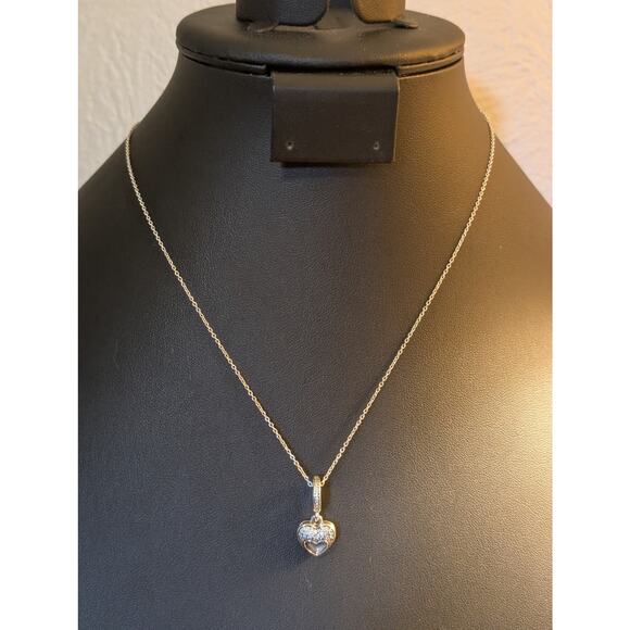 Genuine PANDORA 'I Love My Mom' Heart Locket Dangle Sterling CZ Charm Necklace - Picture 8 of 8